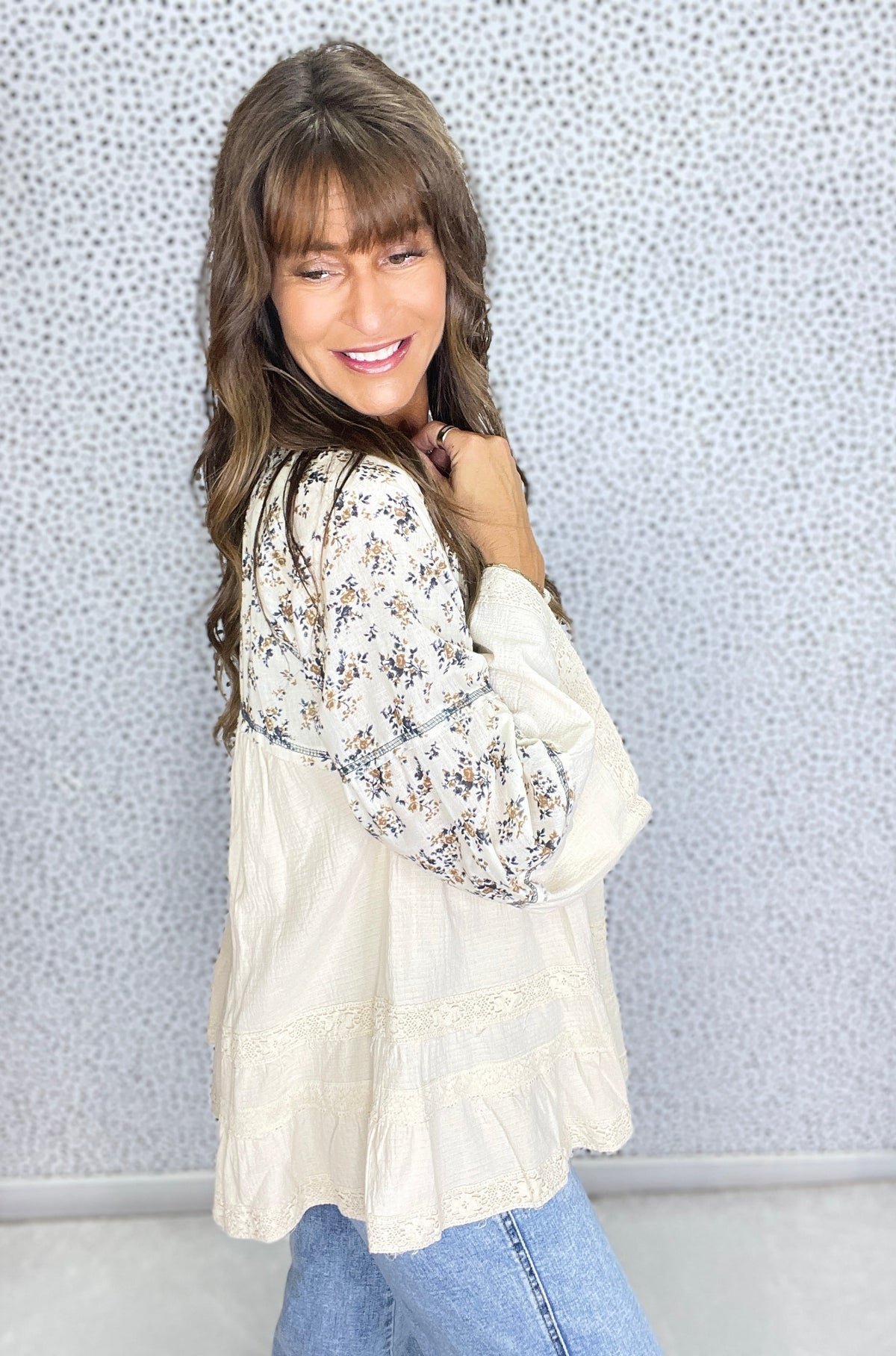 POL Blossom Trail Peasant Top In 2 Colors *Final Sale*