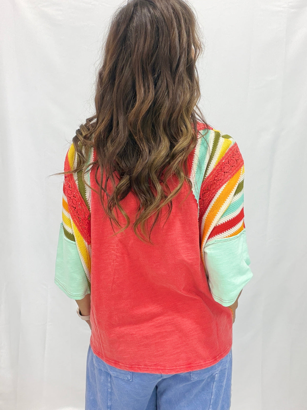 Sunset Serape Contrast Top in 2 Colors