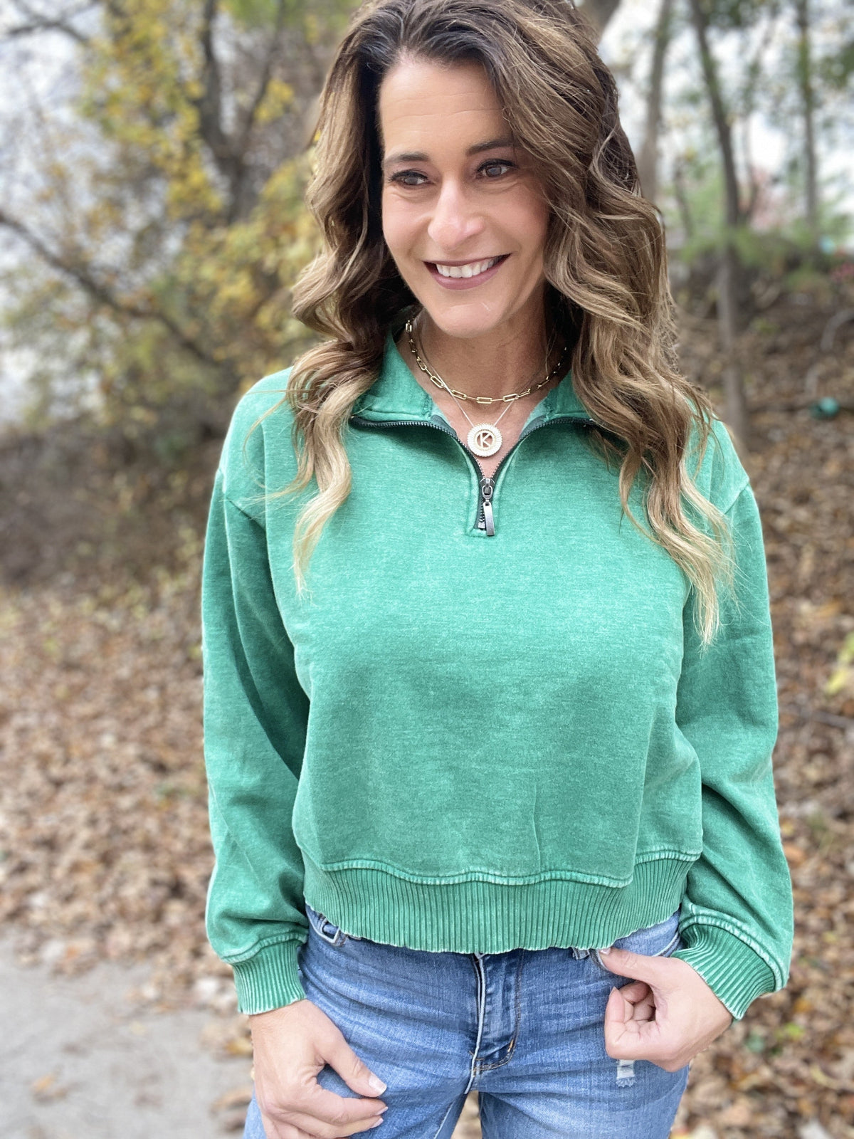 Day In The Park Half Zip Cozy Pullover In 4 Colors *Final Sale*