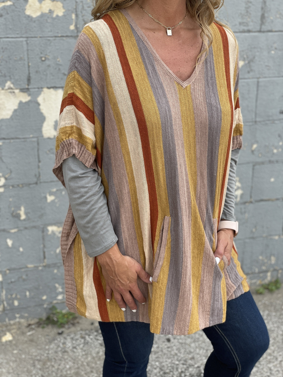 Honey & Ginger Poncho *Final Sale*