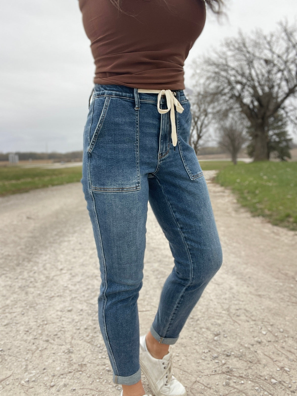 Judy Blue Paxton Denim Joggers Medium Wash