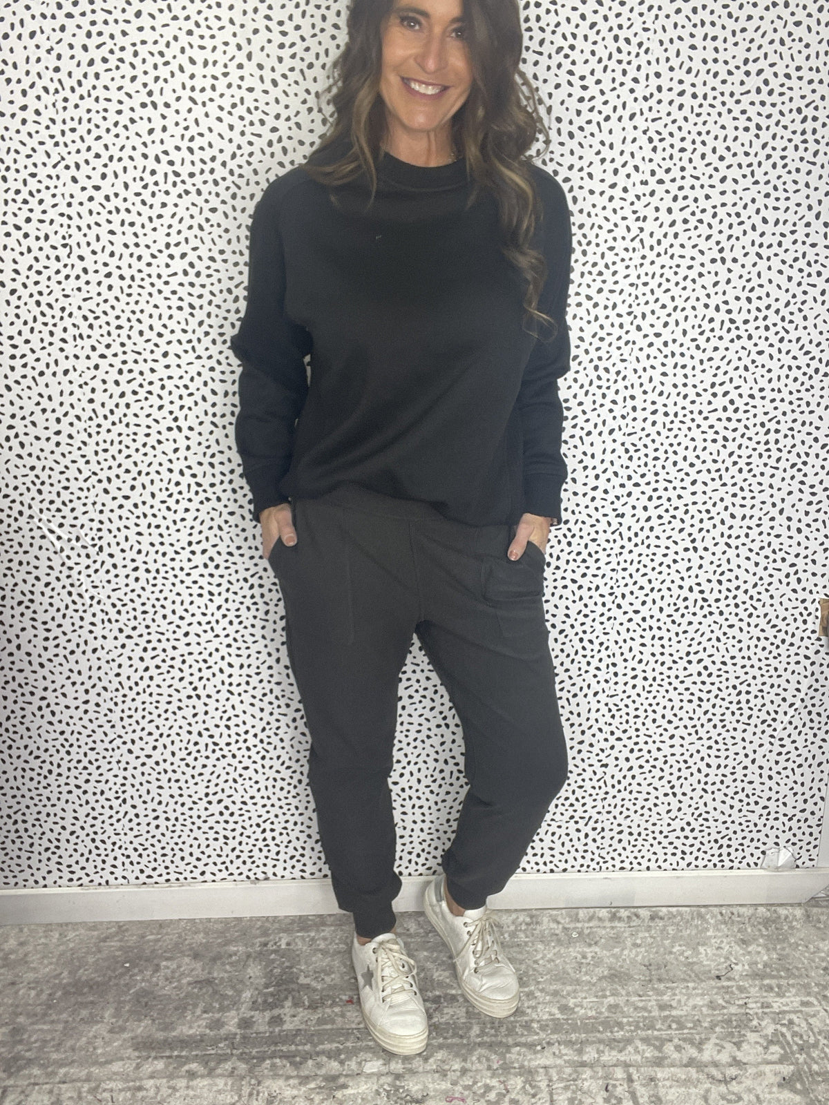 Luxi Rib Brushed Full Length Jogger Pant