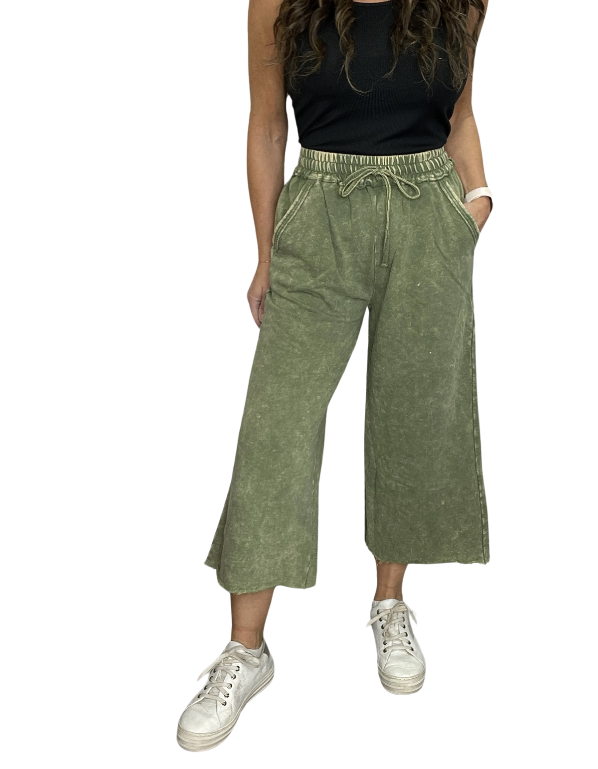 Iced Details Taking It Easy Lounge Pants Olive *Final Sale*