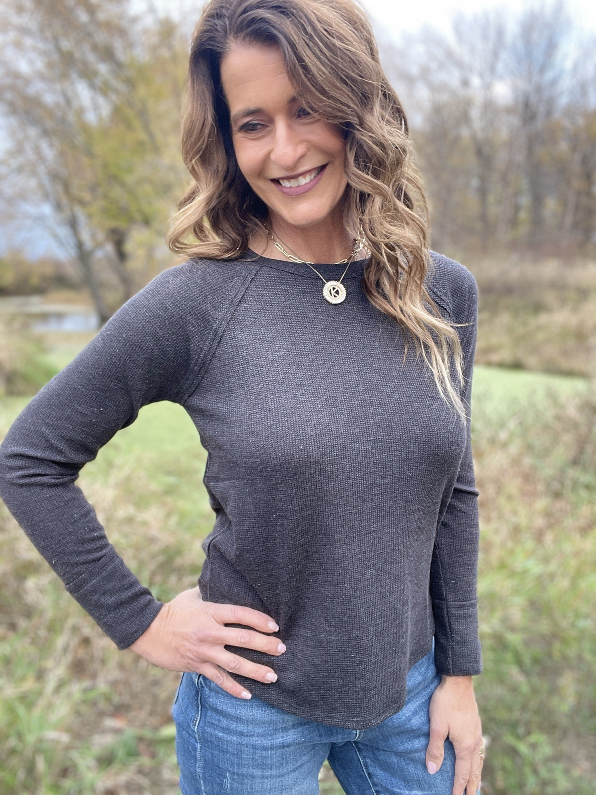 Wouldn't Miss It Waffle Long Sleeve Top In 4 Colors *Final Sale*