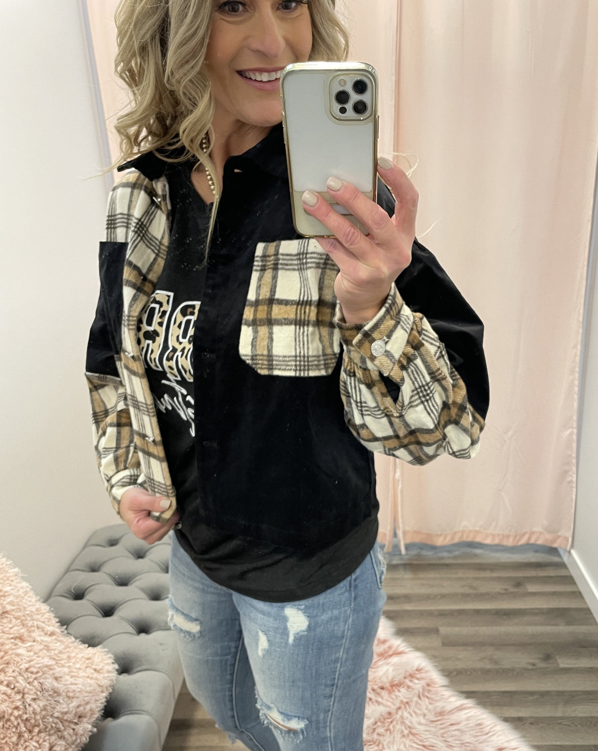 In My Dreams Color Block Shacket *Final Sale*