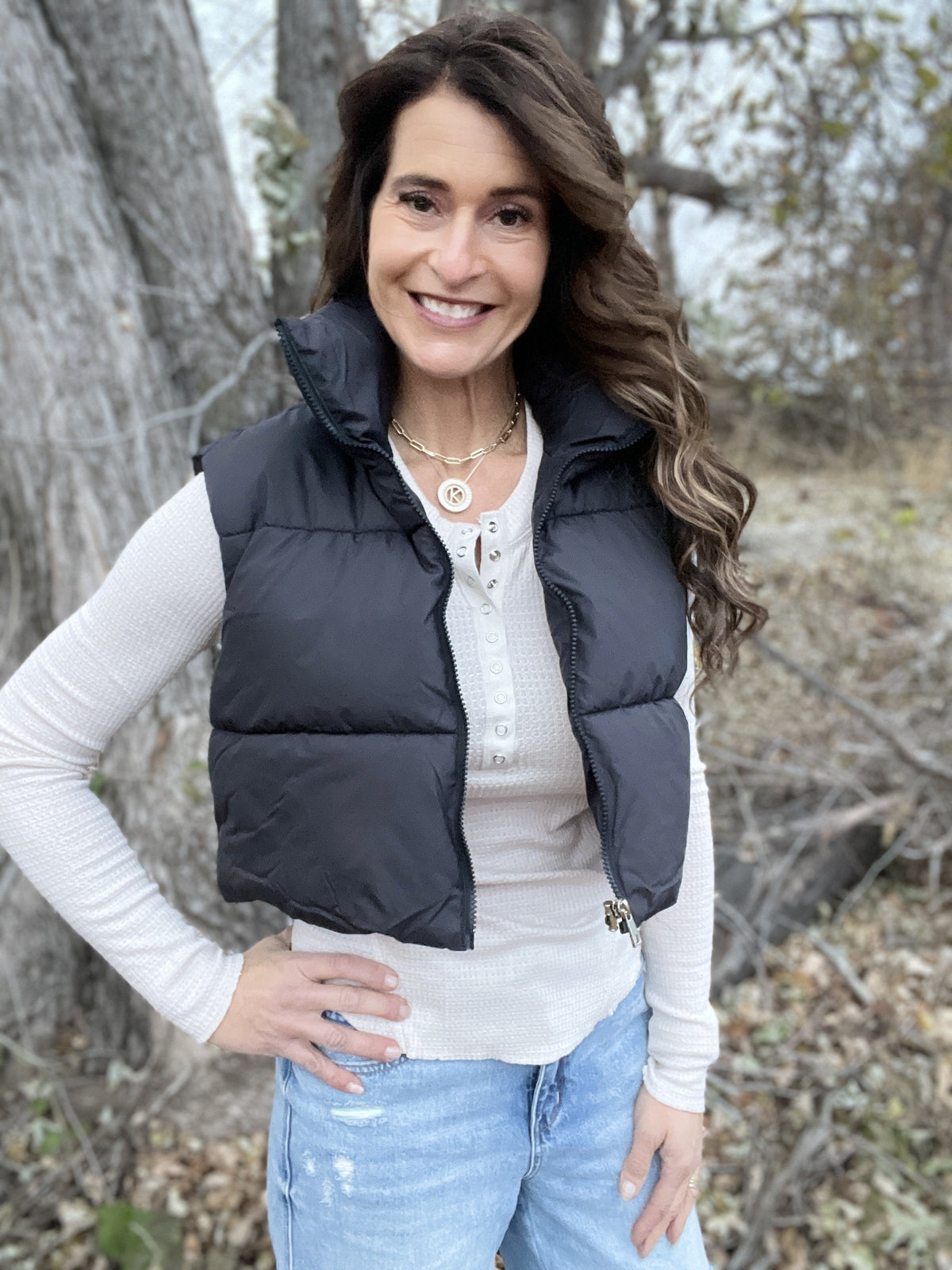 Out And About Cinched Crop Puffer Vest In 4 Colors *Final Sale*