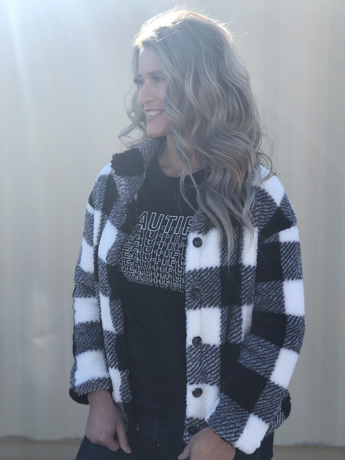 Got Me Plaid Sherpa Jacket