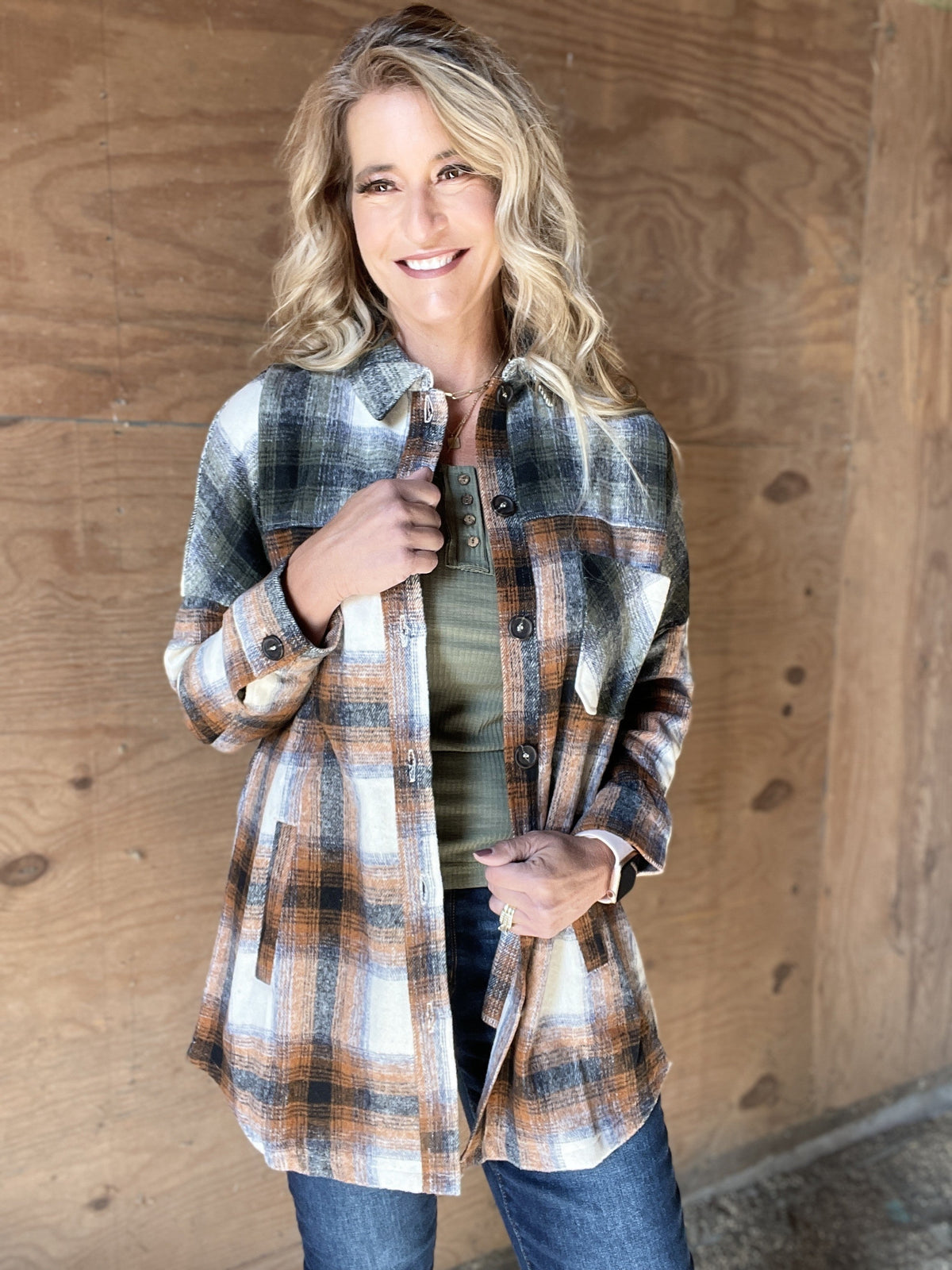 Plaid Twofer Shacket *Final Sale*
