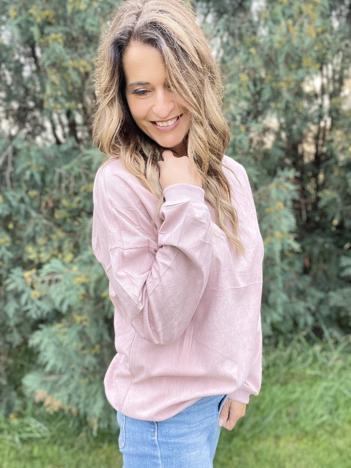 Casual Days Ribbed Crewneck Top *Final Sale*