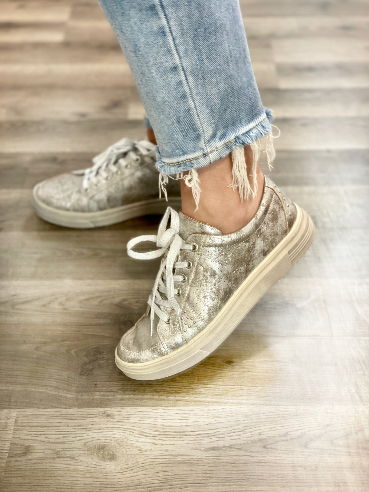 Corky's Down Time Silver Metallic Sneaker *Final Sale*
