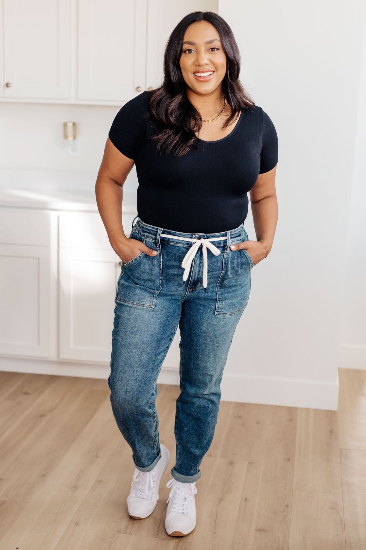 Judy Blue Paxton Denim Joggers Medium Wash