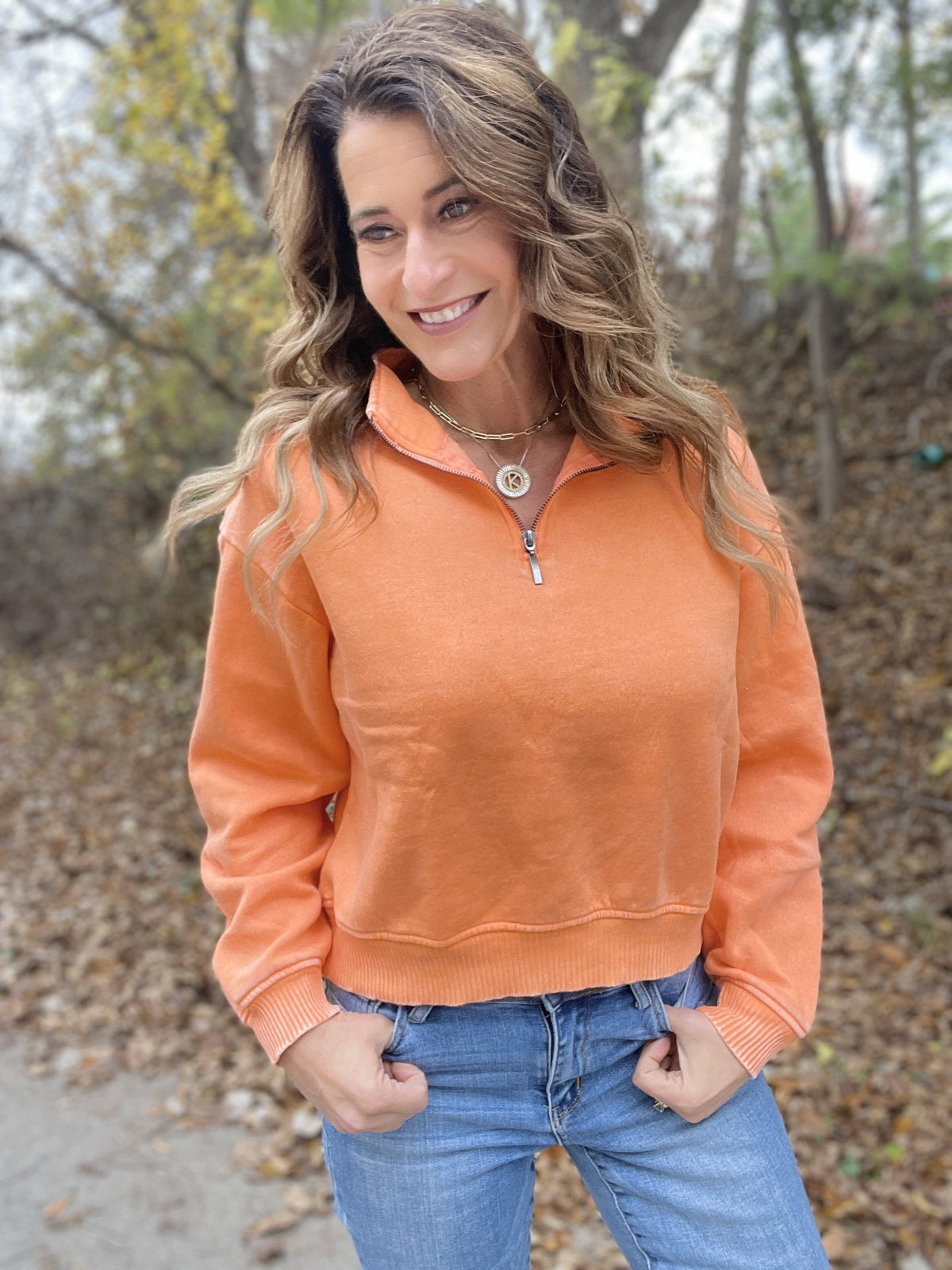 Day In The Park Half Zip Cozy Pullover In 4 Colors *Final Sale*