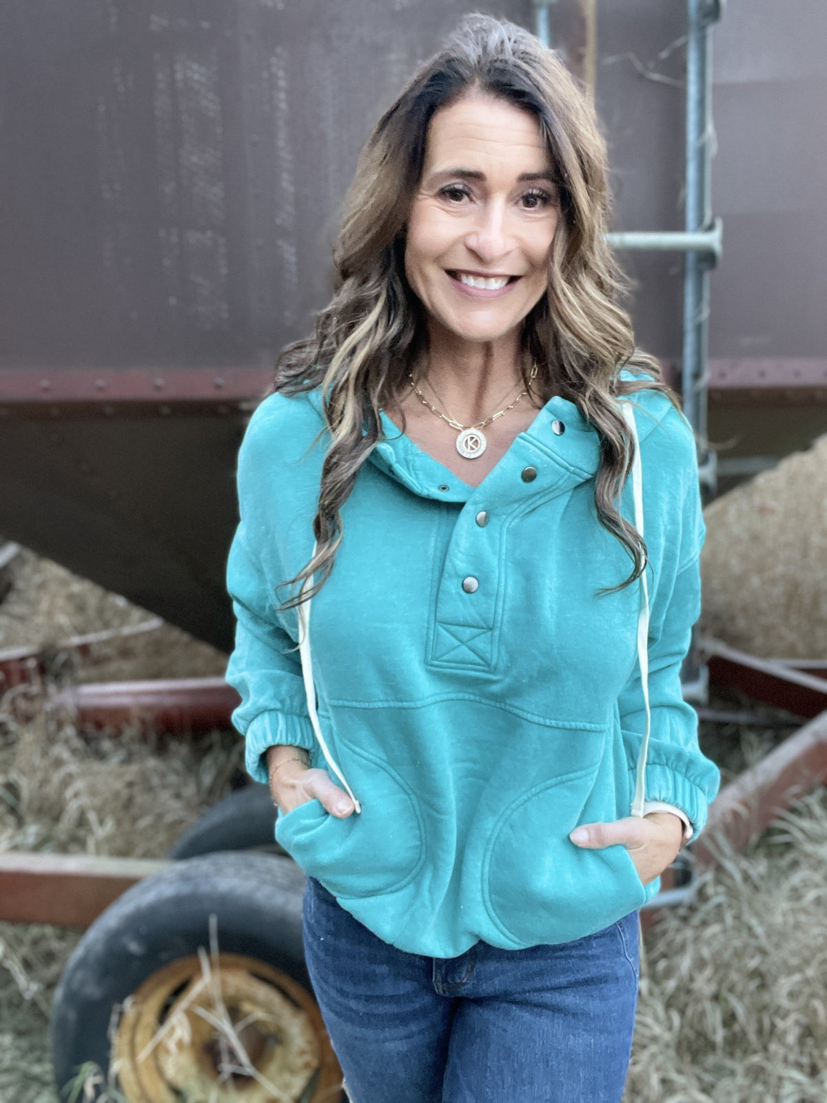So Much Fun Hooded Drawstring Ice Wash Pullover In 5 Colors *Final Sale*