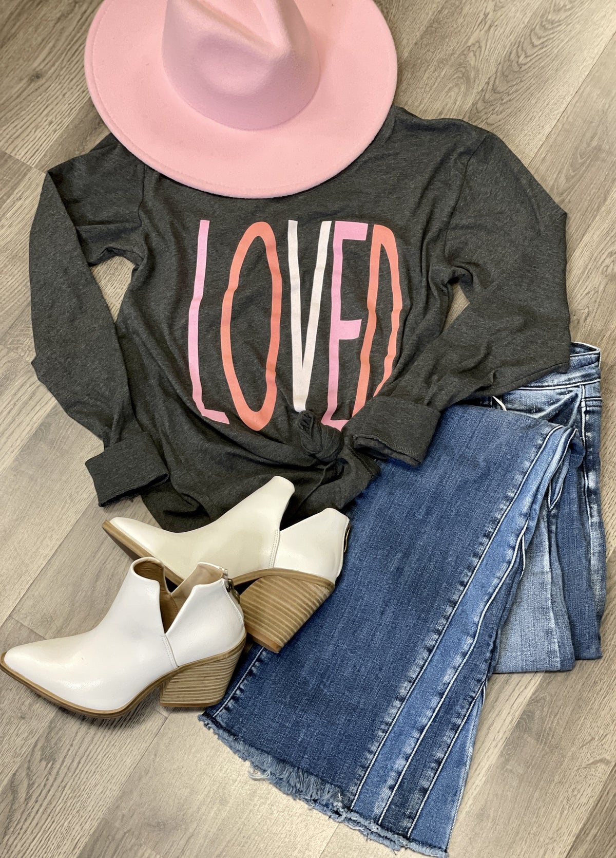 LOVED Chic Long Sleeve Graphic Tee *Final Sale*
