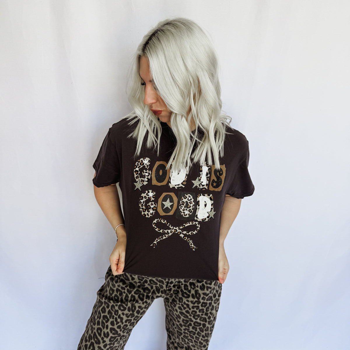 Pre-Order Leopard God Is Good Graphic Tee *Final Sale*