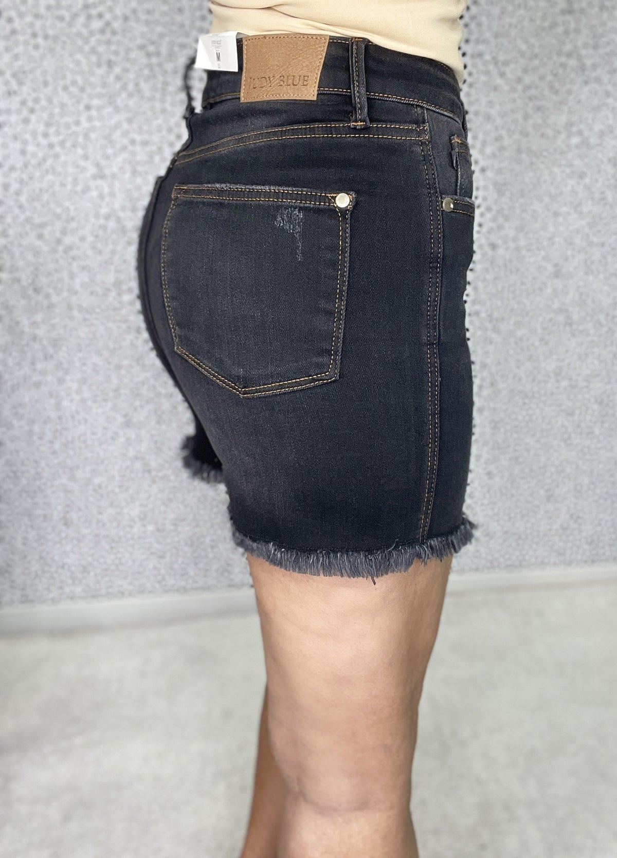 Judy Blue Gretta Tummy Control Black Denim Shorts 236 *Final Sale*