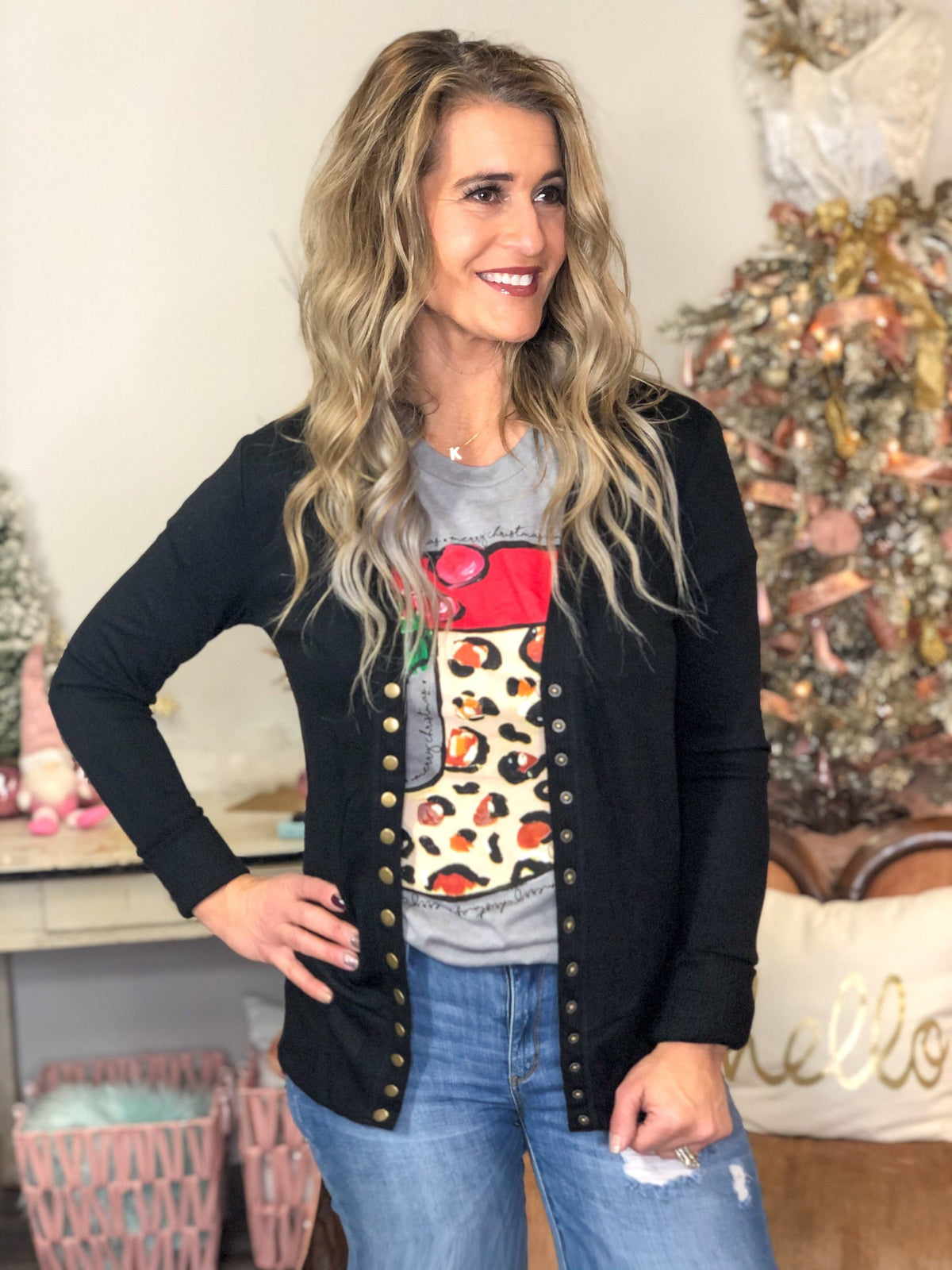 Snappy Cardigan Black *Final Sale*