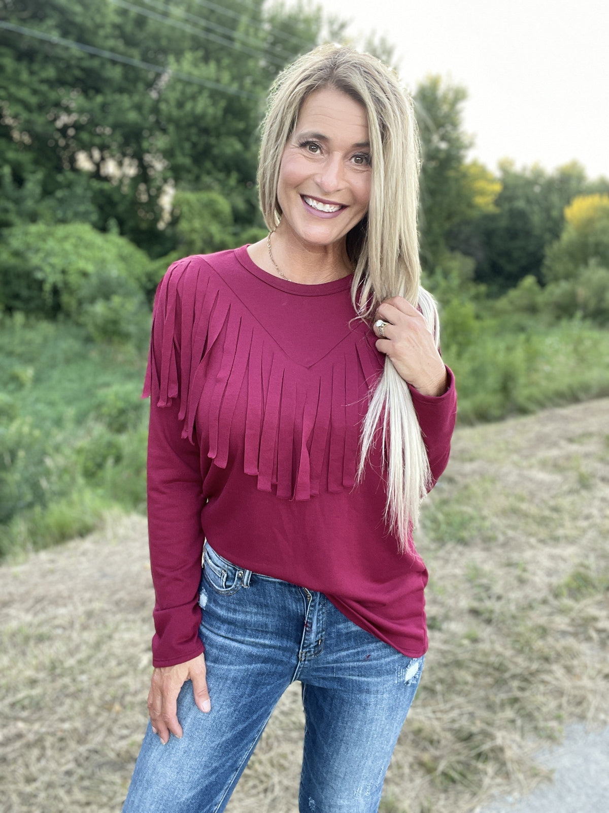 Fringy Situation Top *Final Sale*
