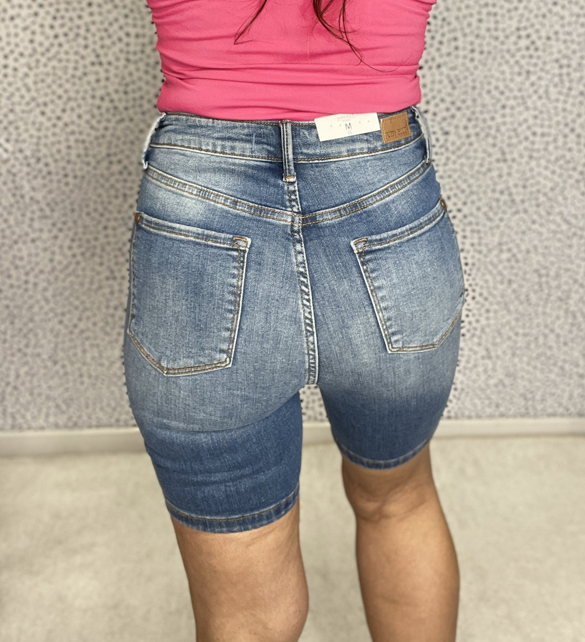 Judy Blue Tanya Double Button Tummy Control Non Distress Shorts 269 *Final Sale*