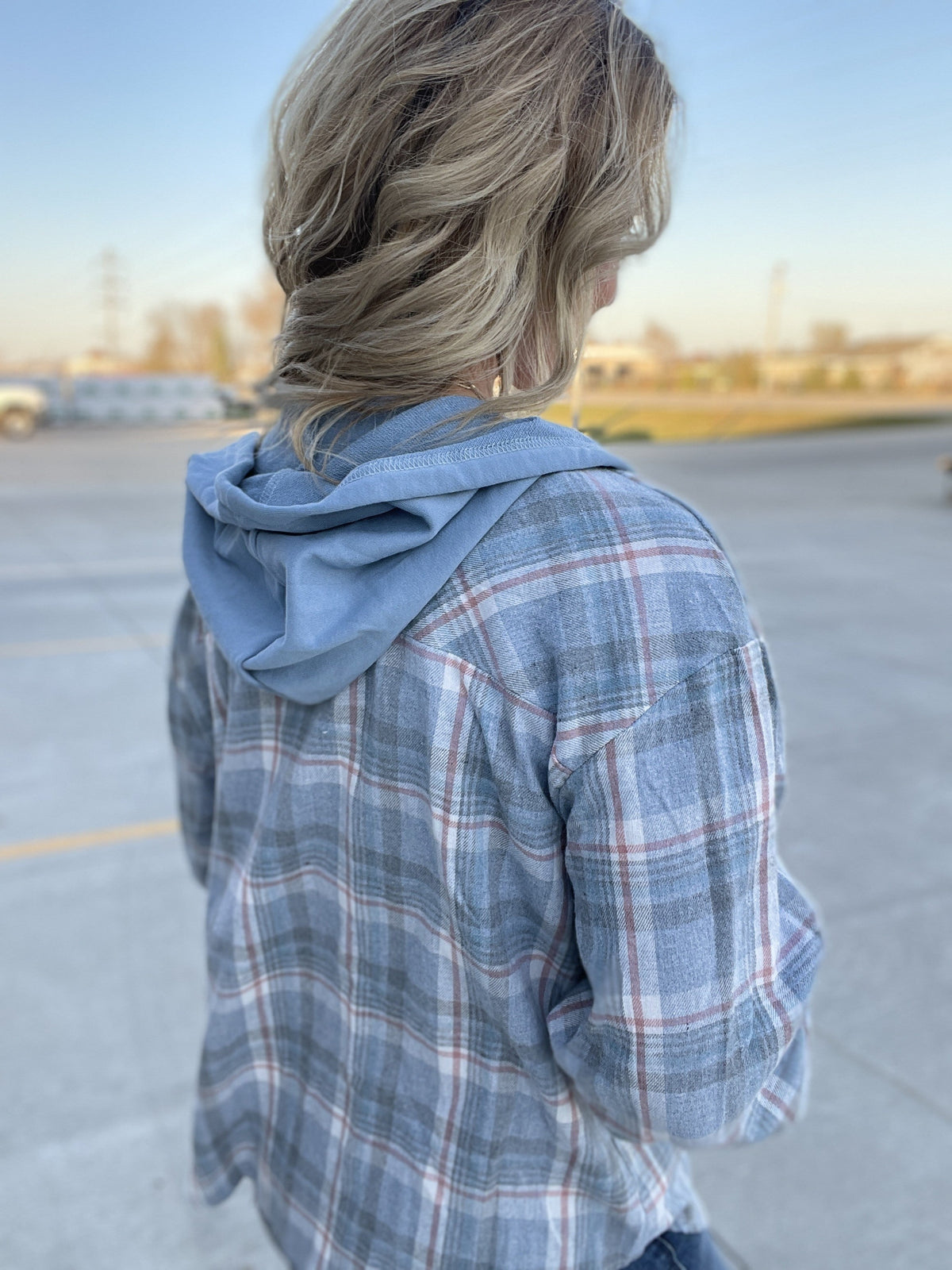 Vivian Plaid Hoodie Shacket In Multiple Colors