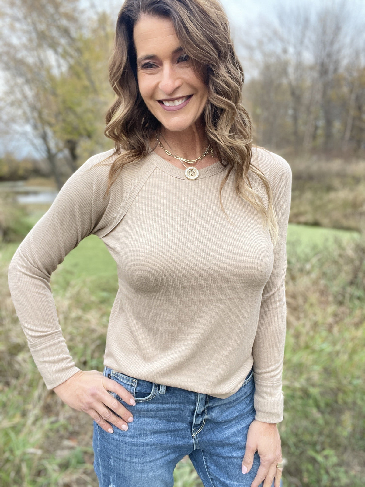 Wouldn't Miss It Waffle Long Sleeve Top In 4 Colors *Final Sale*
