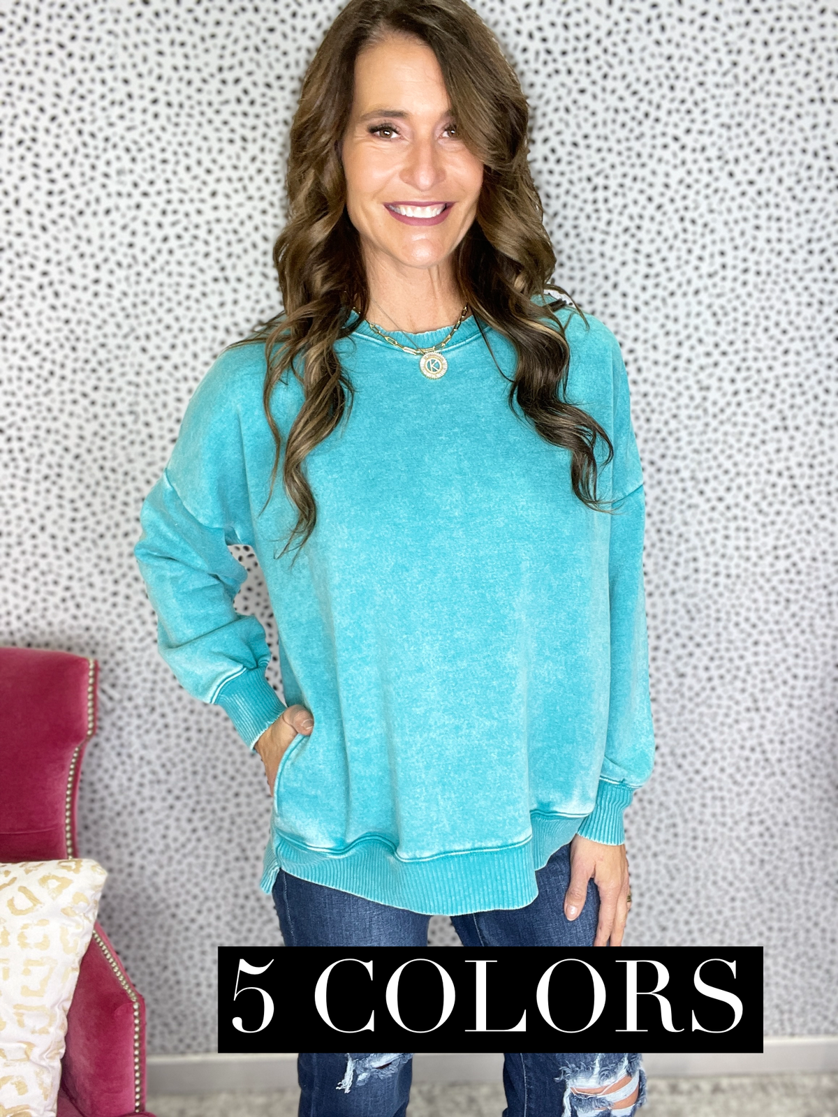 Every Which Way Hi Low Ash Wash Pullover In 5 Colors *Final Sale*
