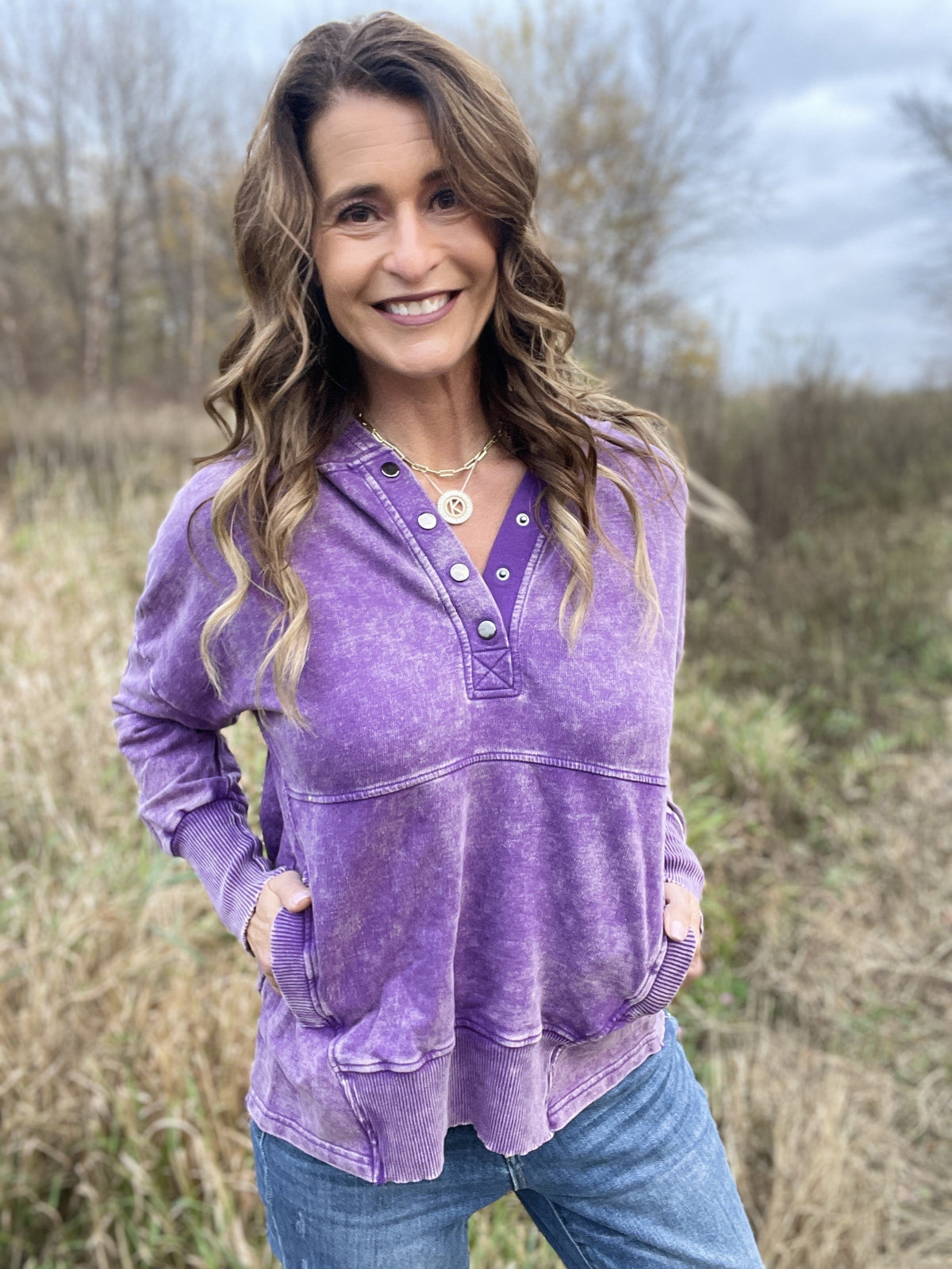 Casual Occasions Acid Wash Kangaroo Pocket Hoodie In 3 Colors *Final Sale*