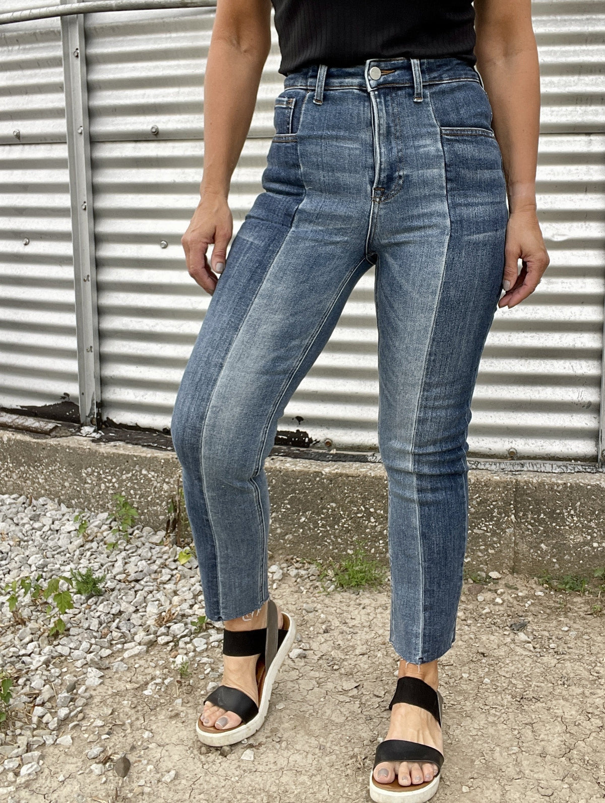 Risen Sally Split Straight Leg Jean 180 *Final Sale*