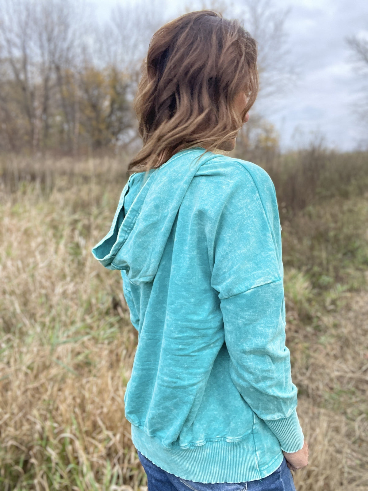 Casual Occasions Acid Wash Kangaroo Pocket Hoodie In 4 Colors *Final Sale*