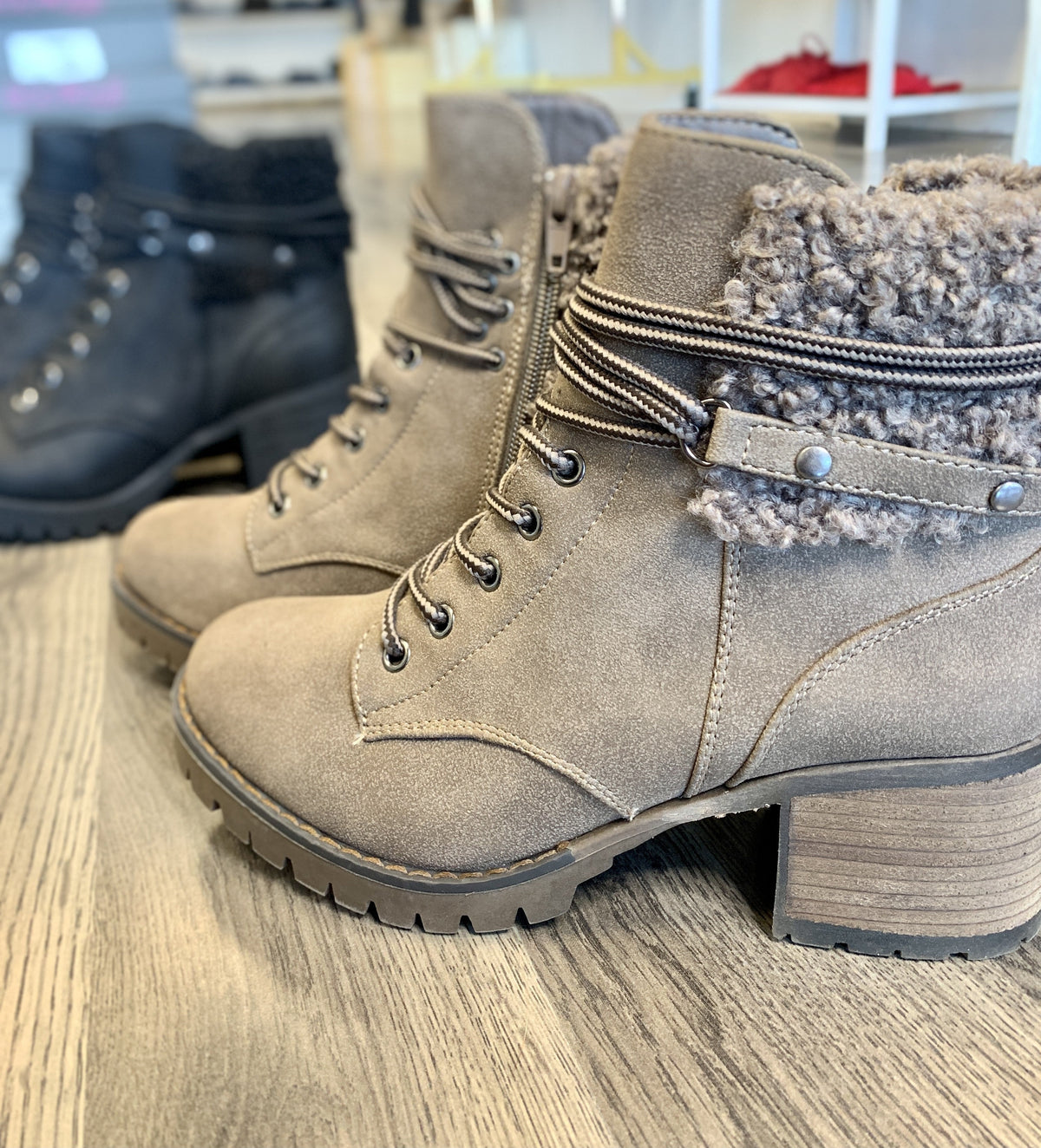 Olivia Sherpa Booties In 2 Colors *Final Sale*