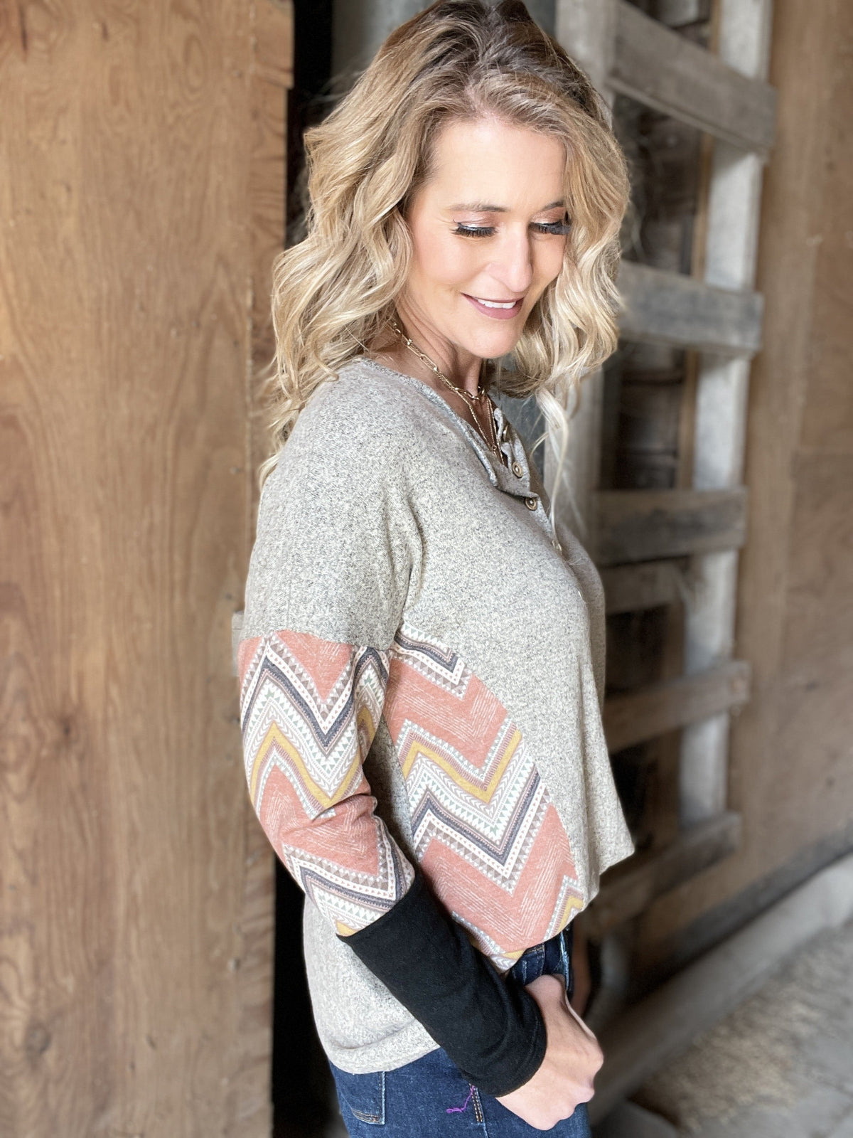 Desert Nights Color Block Top *Final Sale*