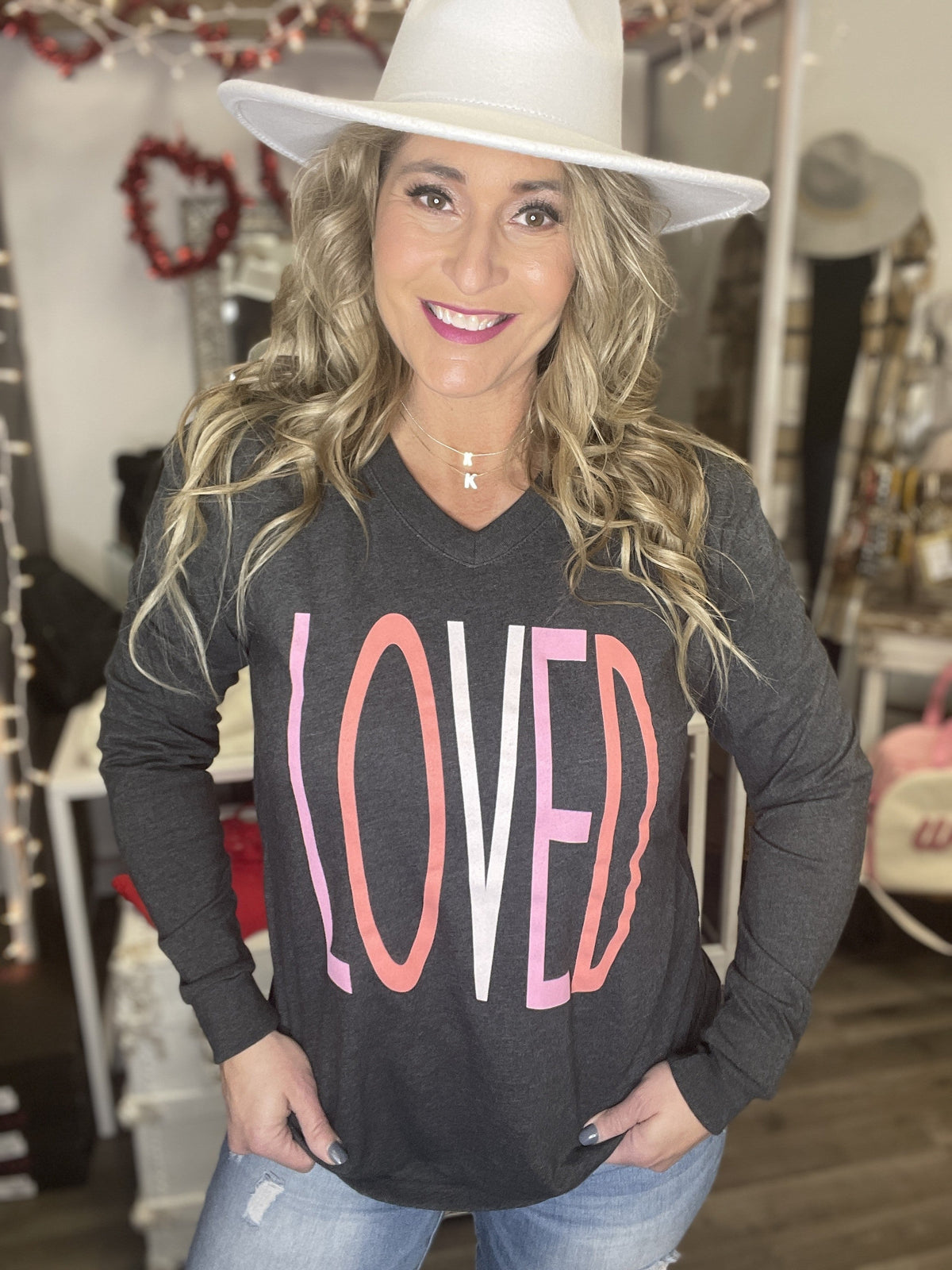 LOVED Chic Long Sleeve Graphic Tee *Final Sale*