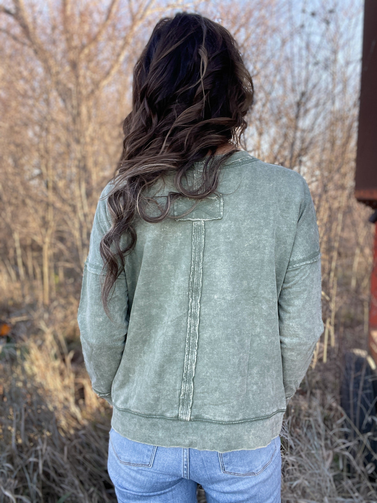 Frosted Details Casual Pullover Crewneck Top In 4 Colors *Final Sale*