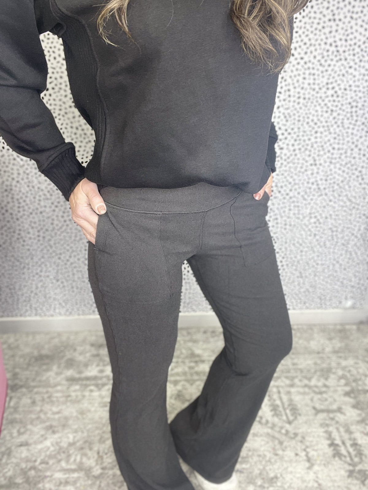 Luxi Rib Brushed High Rise Flare Legging Pant