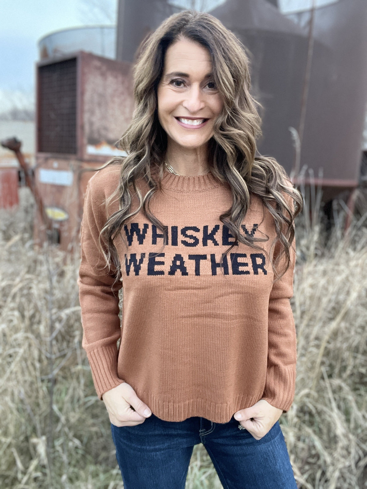 Whiskey Weather Sweater In Camel