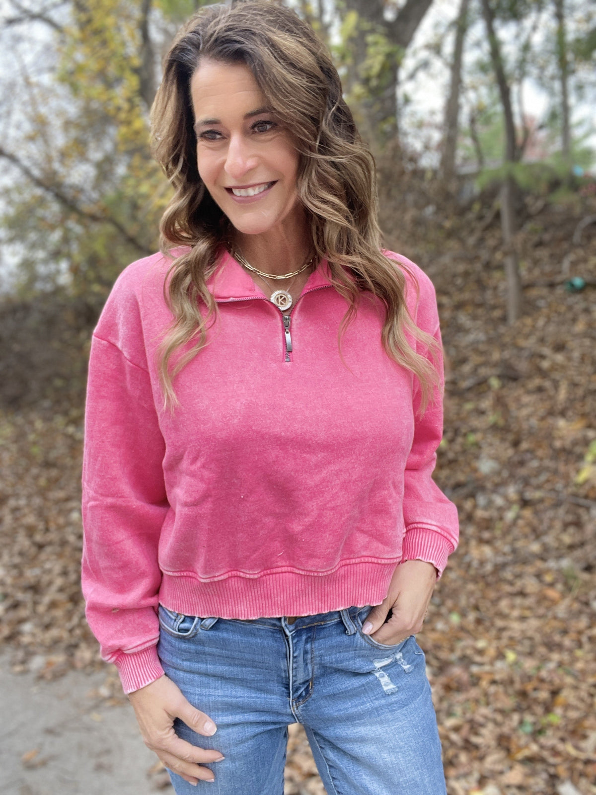 Day In The Park Half Zip Cozy Pullover In 4 Colors *Final Sale*