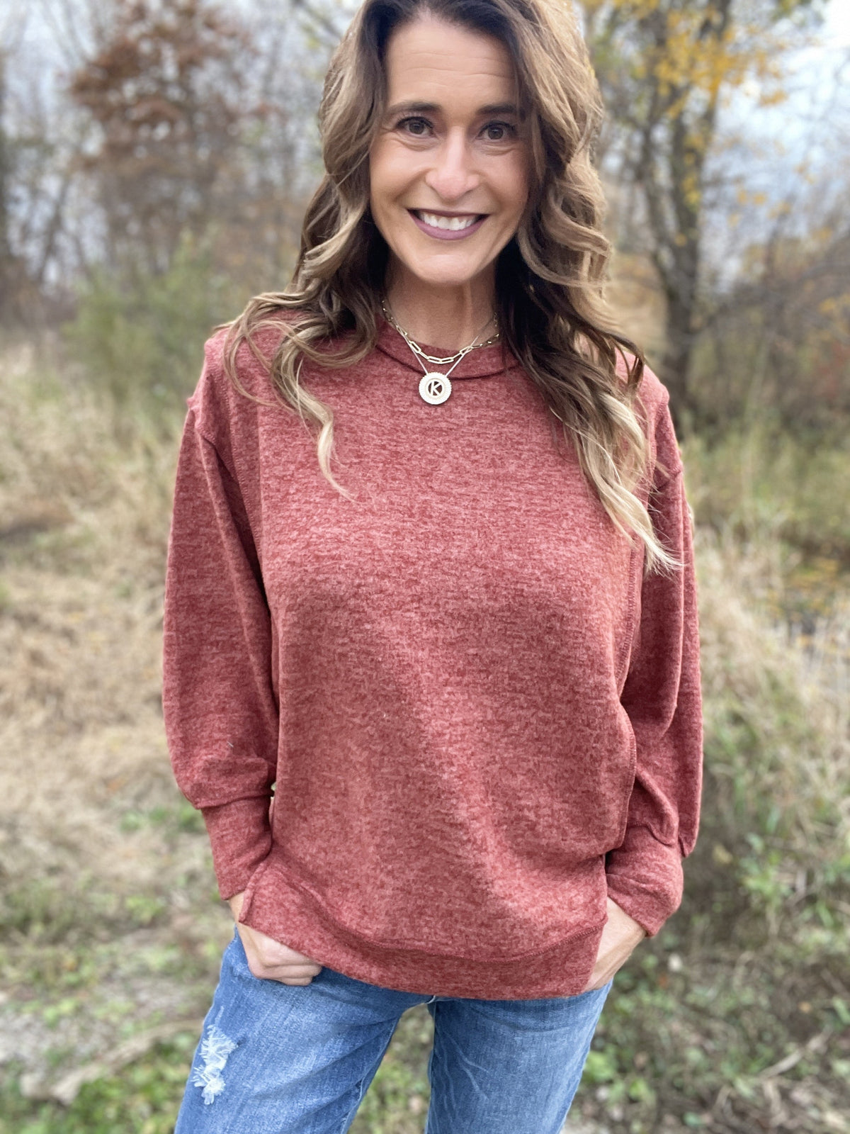 Soft Touch Brushed Sweater Top