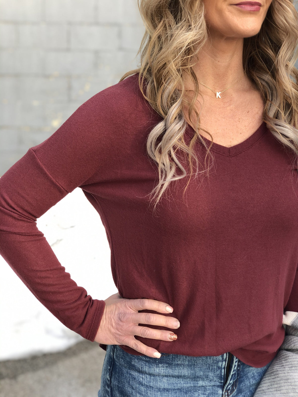 Better Than Basic Burgundy Top *Final Sale*