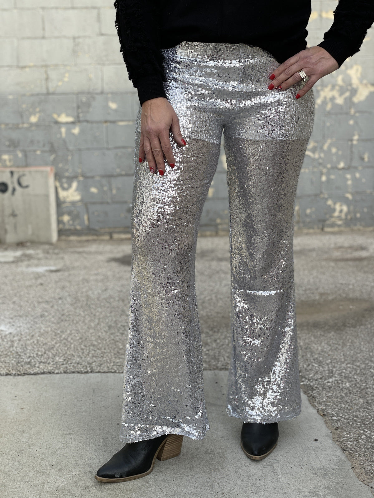 Times Square Sequin Flare Pants *Final Sale*