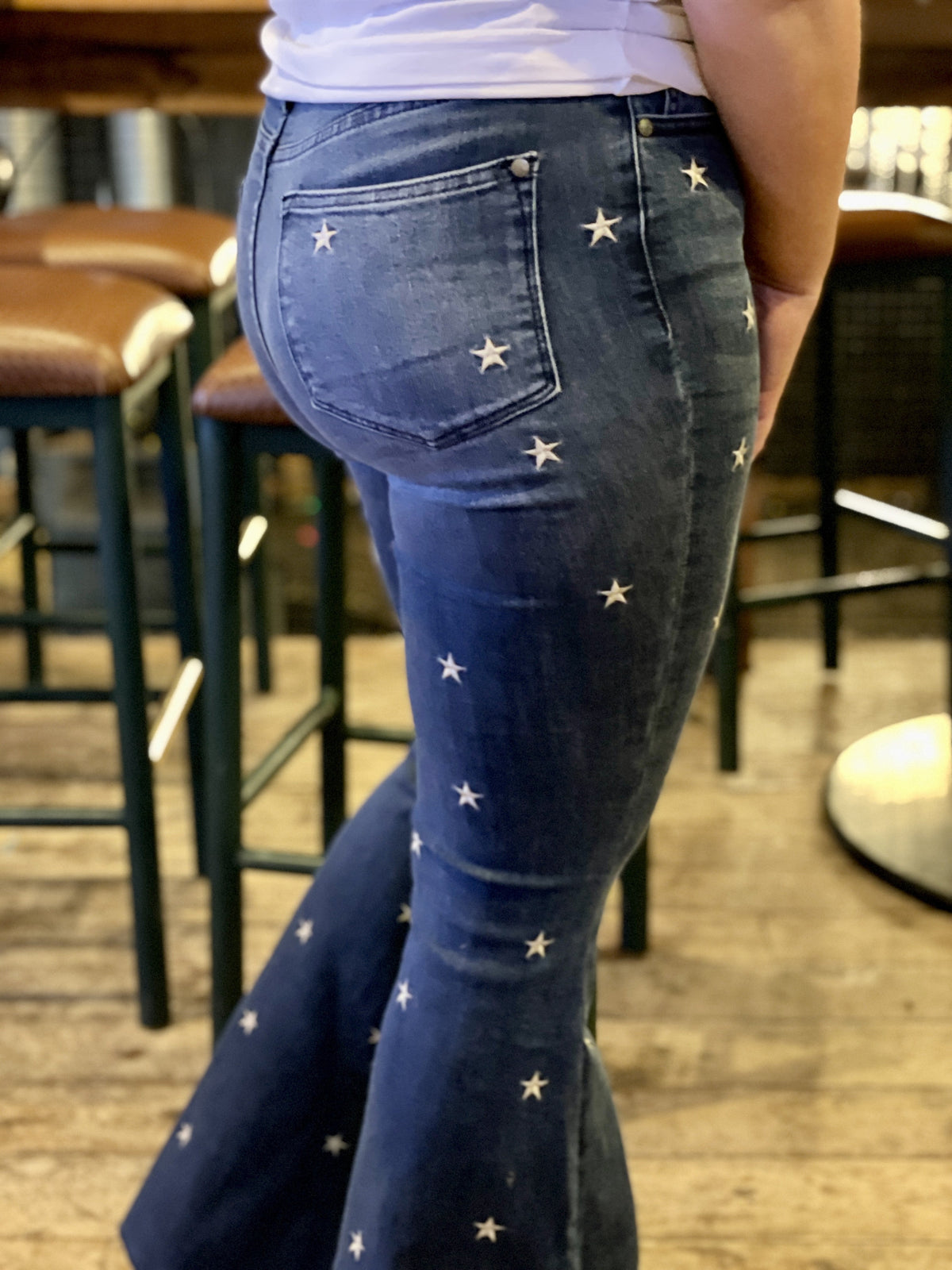 Judy Blue Sabrina Star Embroidery Super Flares *Final Sale*