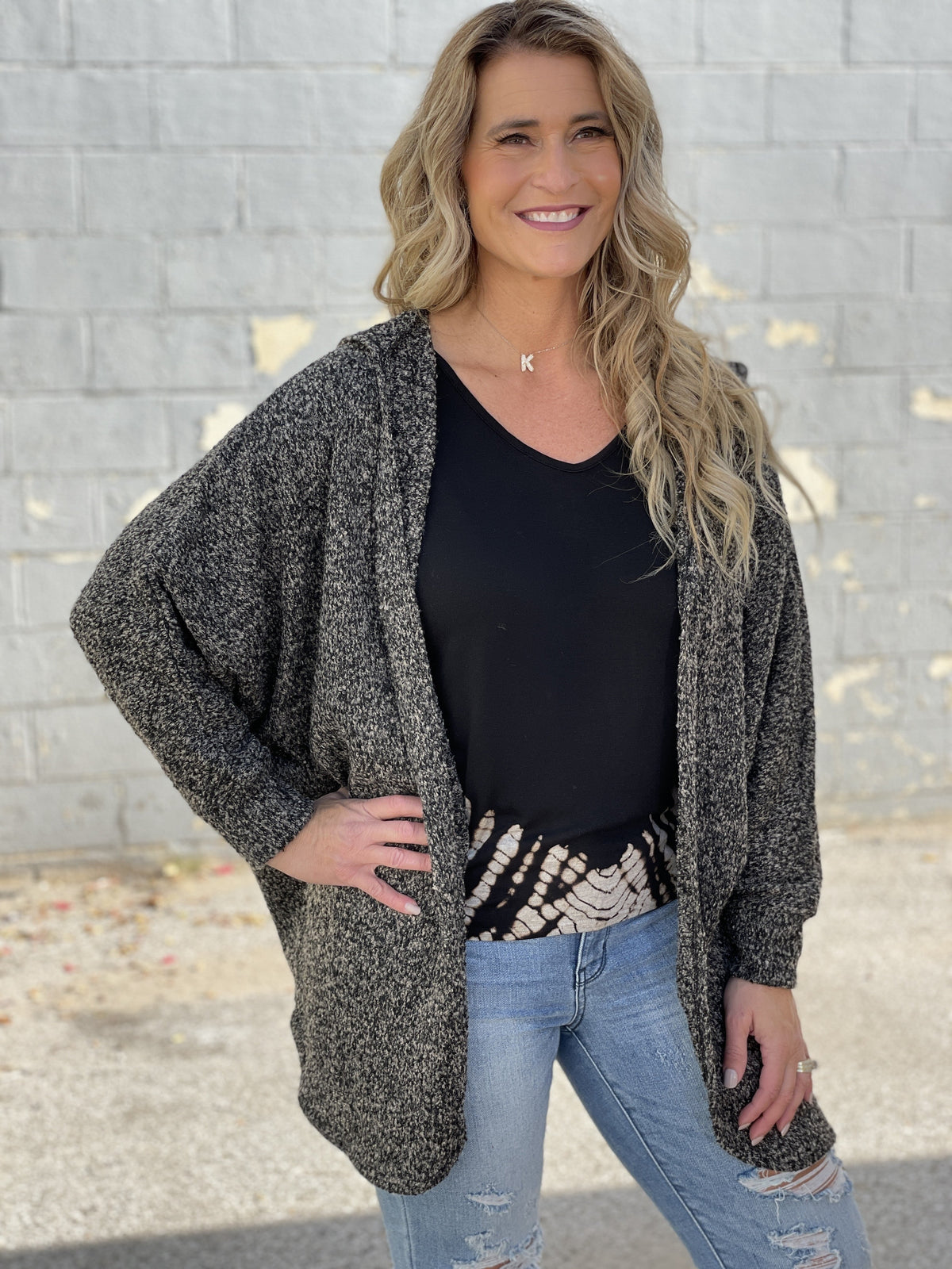 Flecks Of Fun Hooded Cardigan *Final Sale*