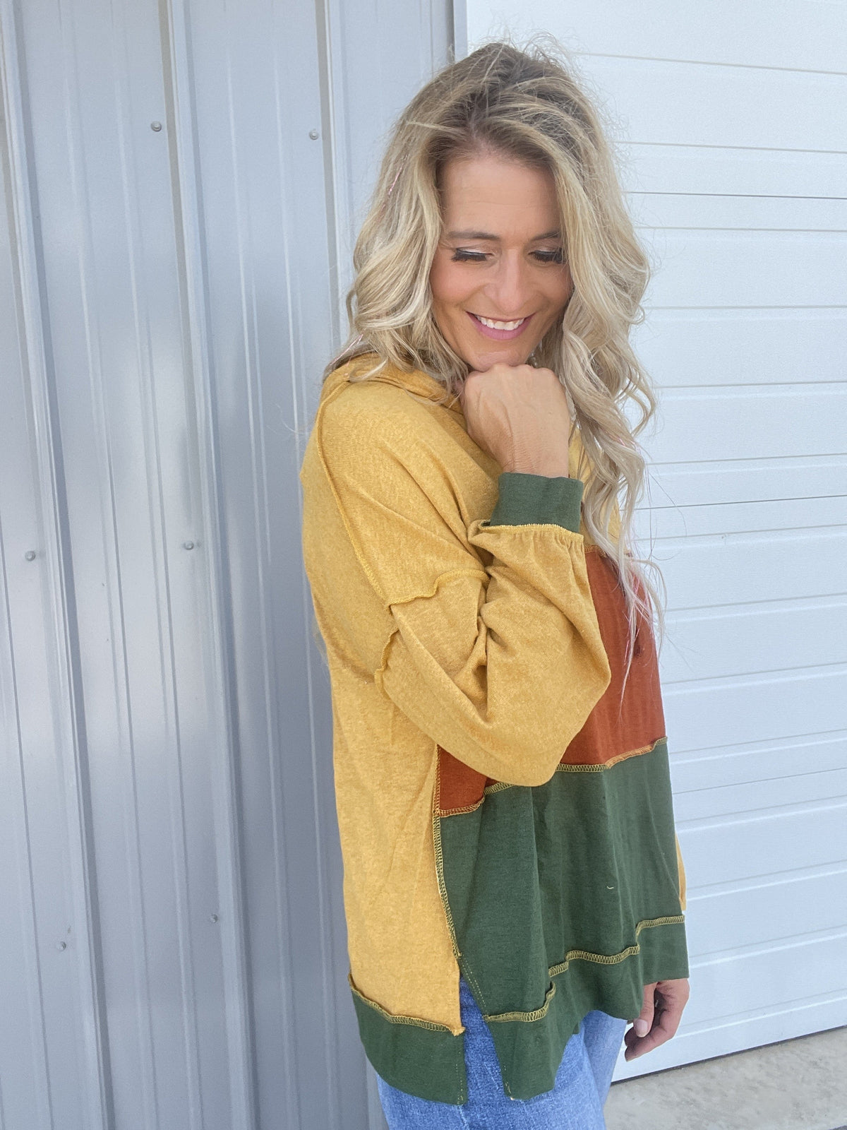 Layered Sunset Stretch Hoodie *Final Sale*