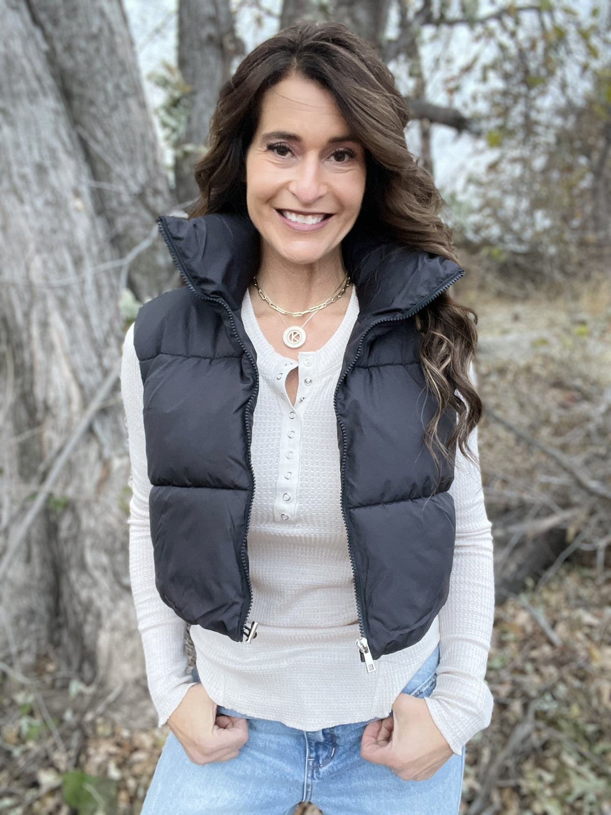 Out And About Cinched Crop Puffer Vest In 4 Colors *Final Sale*
