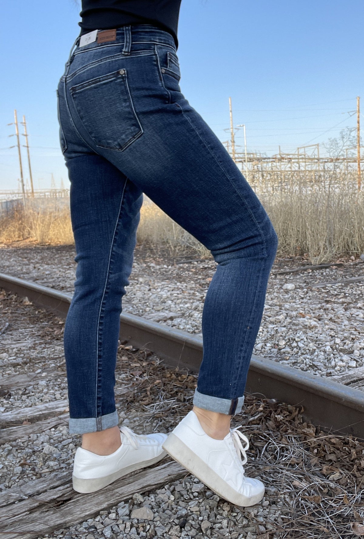 Judy Blue Kathy Easy Fit Mid Rise Non-Distress Jeans 428