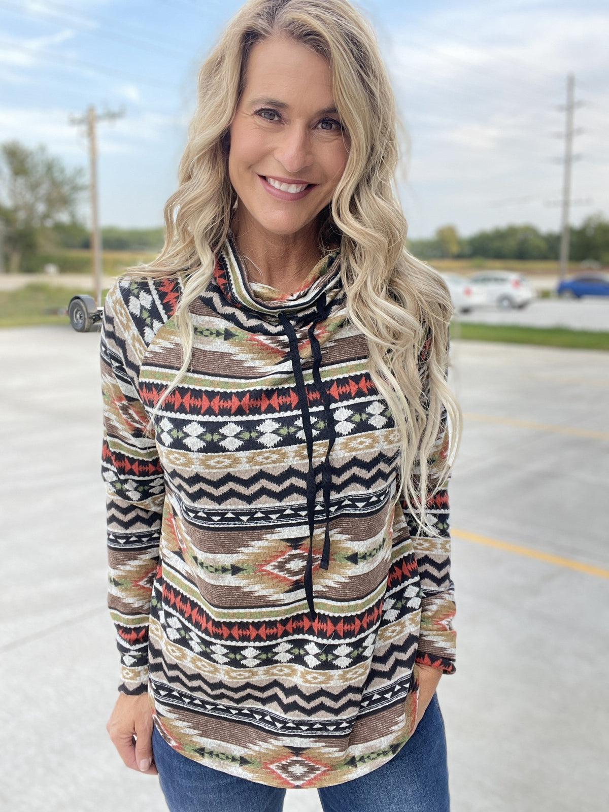 Aztec Angles Pullover Top *Final Sale*