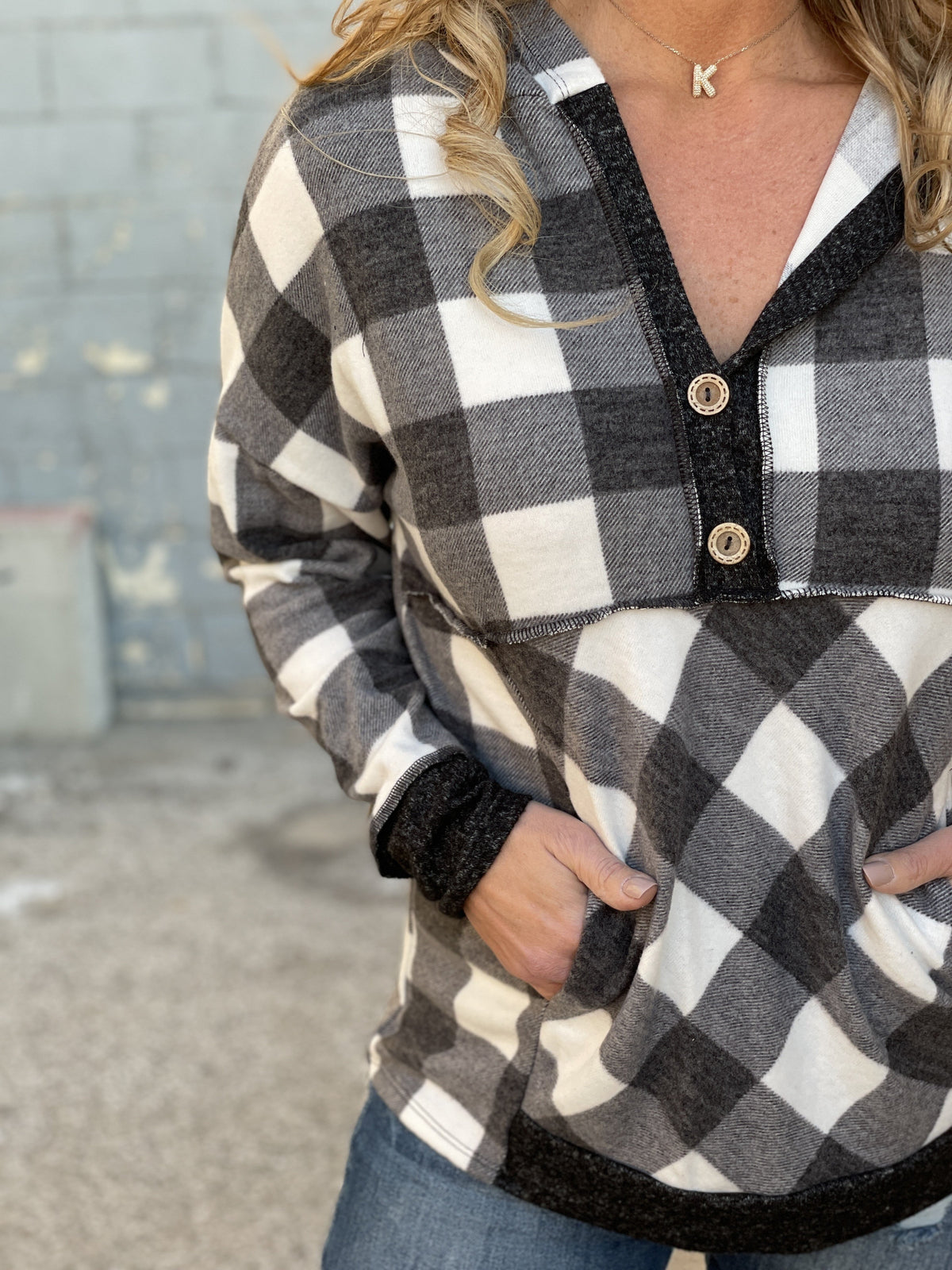 Plaid Perfection Hoodie Top *Final Sale*