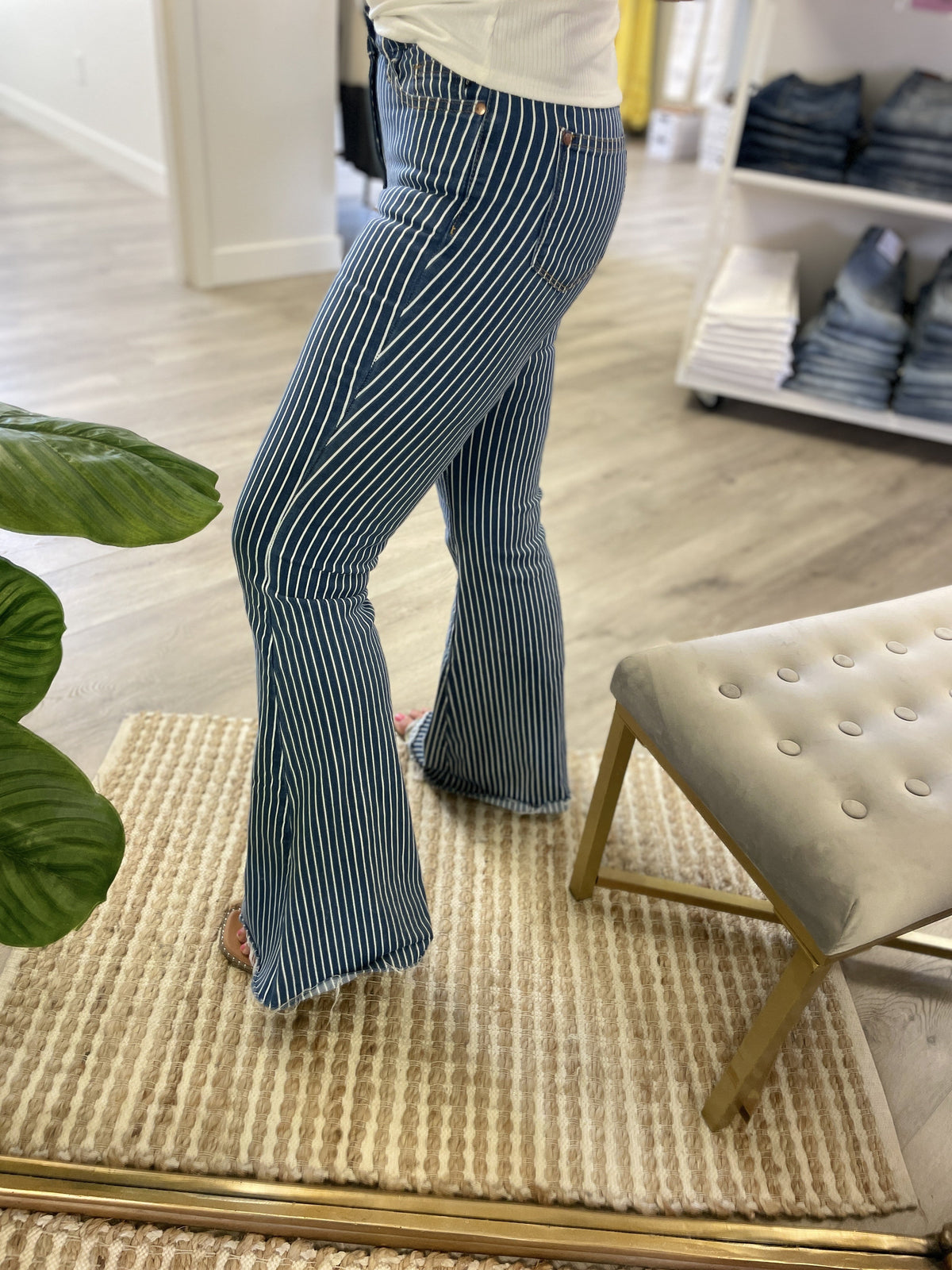 Judy Blue Paige Pin Stripe Super Flares 230 *Final Sale*