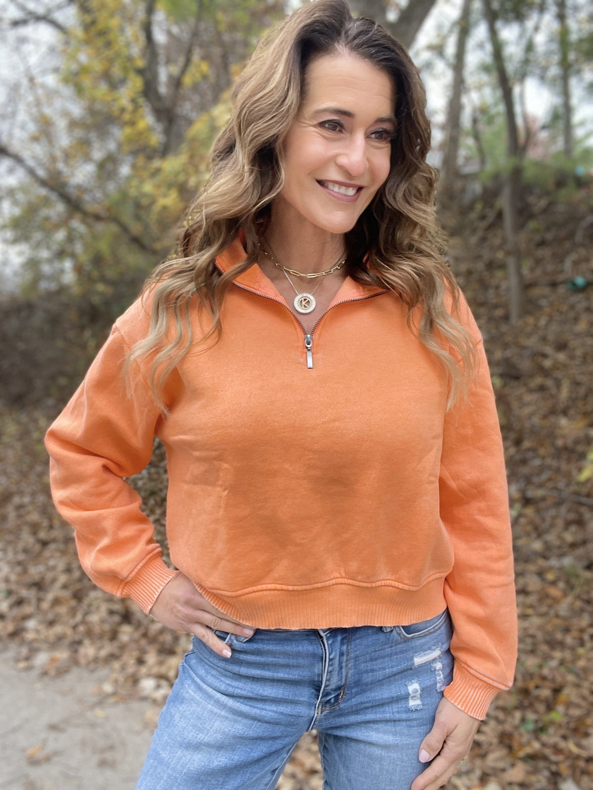 Day In The Park Half Zip Cozy Pullover In 4 Colors *Final Sale*