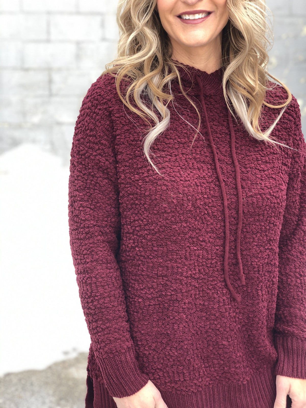 Excitement Popcorn Hoodie Burgundy *Final Sale*
