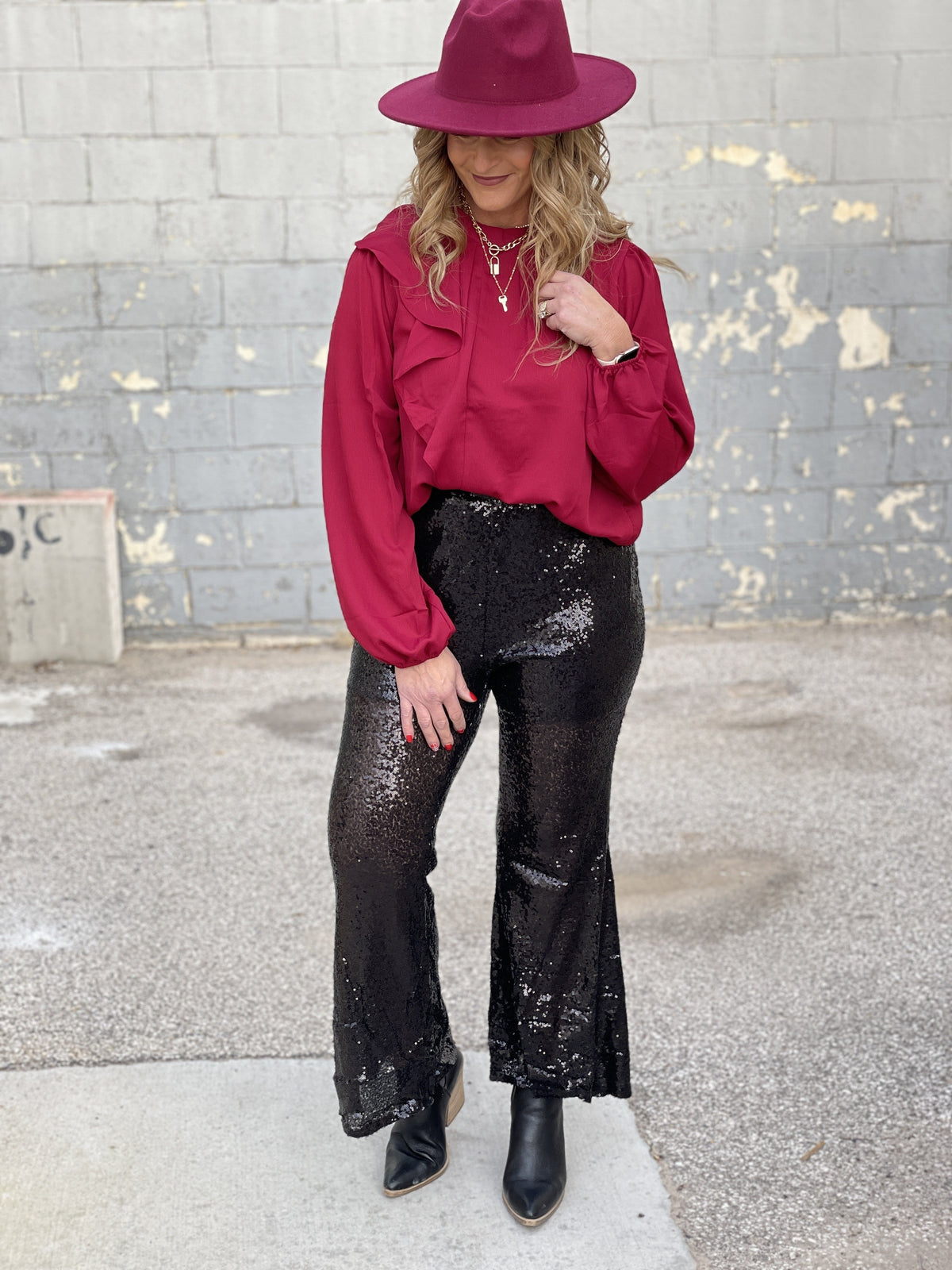 Times Square Sequin Flare Pants *Final Sale*
